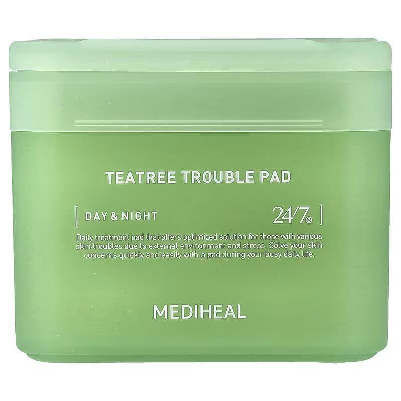Антибактериальные тонер-пэды с чайным деревом Mediheal Teatree Trouble Pad (100 штук)