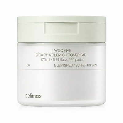 Отшелушивающие тонер-пэды с салициловой кислотой CELIMAX Cica Bha Blemish Toner Pad (60 штук)