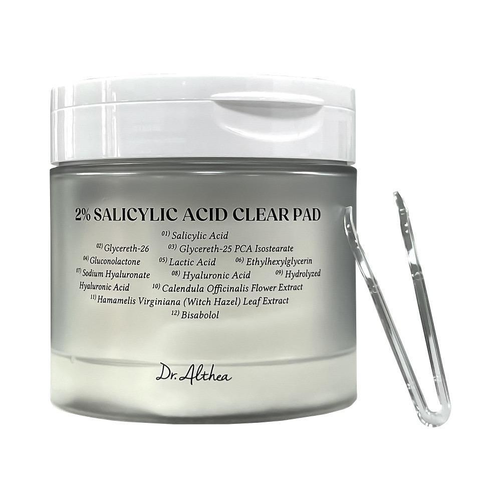 Отшелушивающие тонер-пэды с салициловой кислотой 2% DR.ALTHEA 2% salicylic acid clear pad (65 штук)