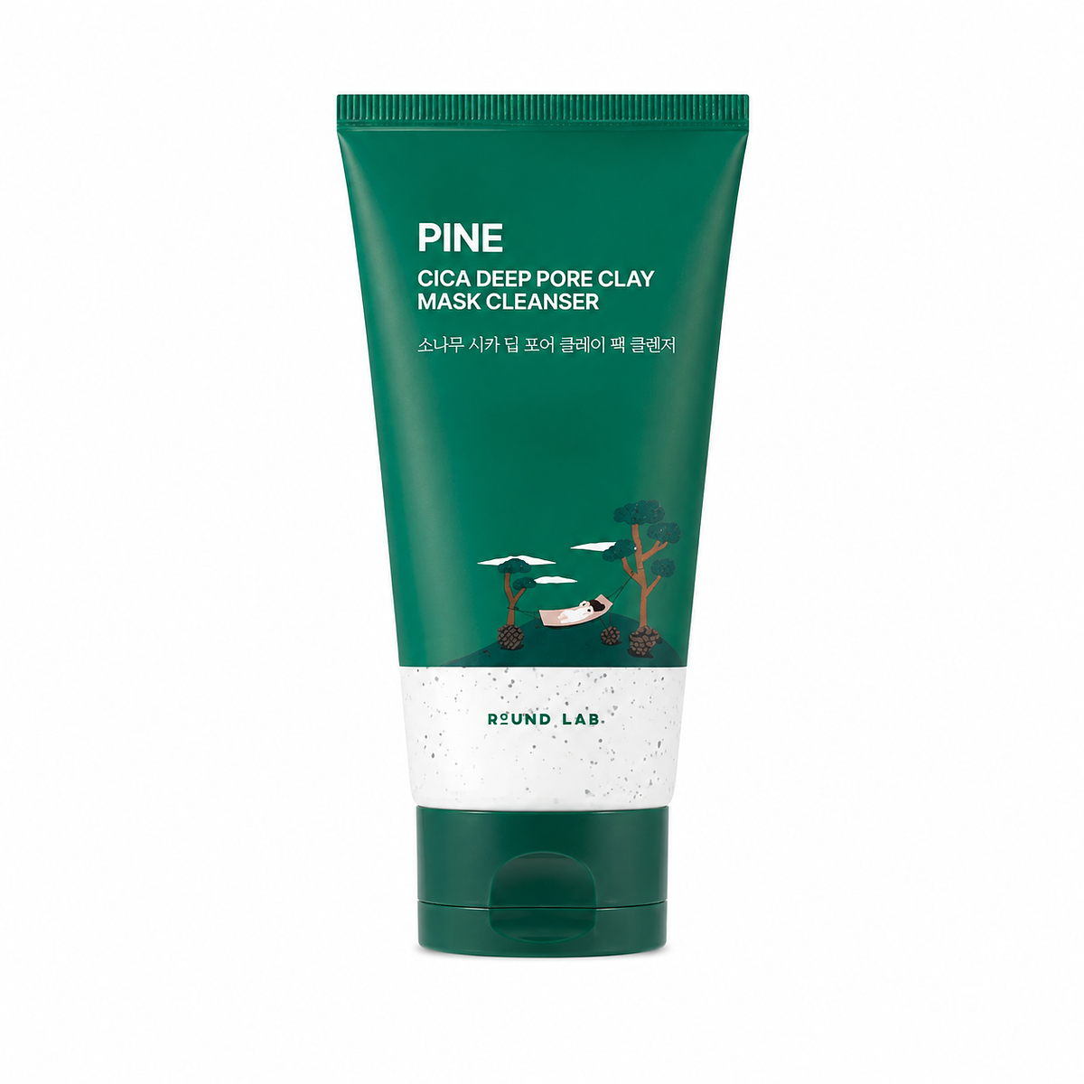 Очищающая маска-пенка с глиной и экстрактом сосны Round lab Pine Cica Deep Pore Clay Mask Cleanser