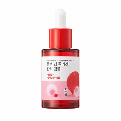Концентрированная сыворотка с коллагеном Round Lab Camellia Deep Collagen Firming Ampoule