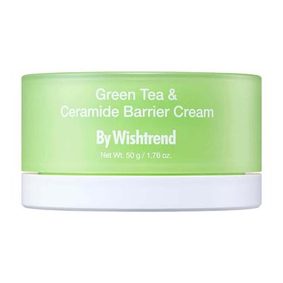 Восстанавливающий крем с зелёным чаем и церамидами By Wishtrend Green Tea & Ceramide Barrier Cream