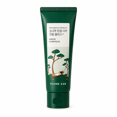 Успокаивающий крем с экстрактом сосны и центеллы азиатской Round Lab Pine Calming Cica Cream Plus
