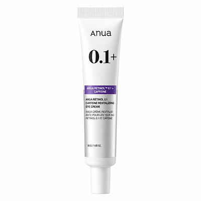 Антивозрастной крем для кожи вокруг глаз с 0,1% ретинола и кофеином Anua Retinol 0.1 Caffeine Revitalizing Eye Cream