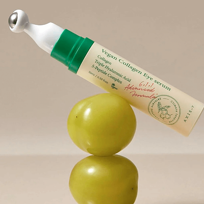 Пептидная сыворотка для век с массажным аппликатором AXIS-Y Vegan Collagen Eye Serum